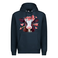 Navy valentines day baby calf Premium Hoodie - Jasminsmagicworld