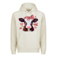 Oatmeal Heather valentines day baby calf Premium Hoodie - Jasminsmagicworld