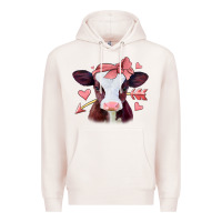 Pale Pink valentines day baby calf Premium Hoodie - Jasminsmagicworld