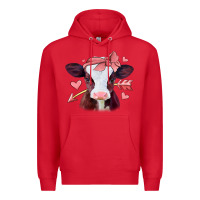 Red valentines day baby calf Premium Hoodie - Jasminsmagicworld