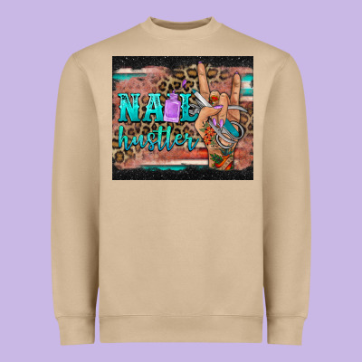 Nail Hustler Tumbler Heavyweight Sweatshirt Designed By Barkaloodesign