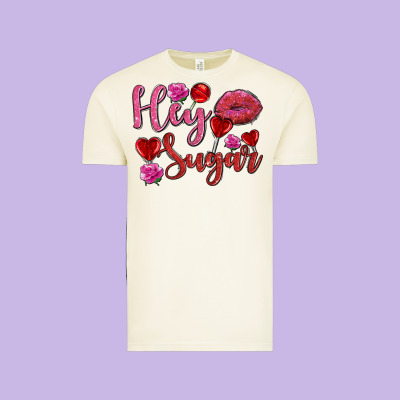 Hey Sugar With Lips And Candies Olivia Vintage Tee Designed By Oliviacreatesart