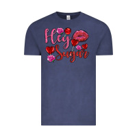 Vintage Denim hey sugar with lips and candies olivia Vintage Tee - OliviaCreatesArt