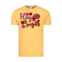 Vintage Mustard hey sugar with lips and candies olivia Vintage Tee - OliviaCreatesArt