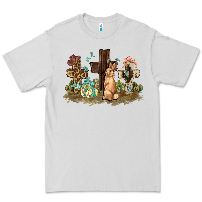 Western Rabbit Bunny With Crosses Easter Day Premium Tee by HowdyJamesFarm | Teevron