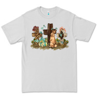 Dove Grey Western rabbit bunny with crosses Easter Day Premium Tee - HowdyJamesFarm