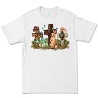 White Western rabbit bunny with crosses Easter Day Premium Tee - HowdyJamesFarm