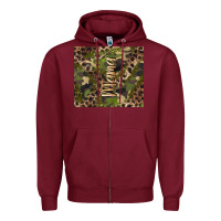 Burgundy camouflage mama Zipper Hoodie - BarkalooDesign