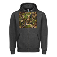 Charcoal Heather camouflage mama Zipper Hoodie - BarkalooDesign