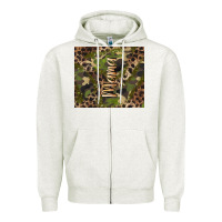 Oatmeal Heather camouflage mama Zipper Hoodie - BarkalooDesign