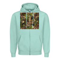 Seafoam camouflage mama Zipper Hoodie - BarkalooDesign