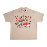 French Oak all american girl doodle letters Urban Heavy Tee - CowCowDesign