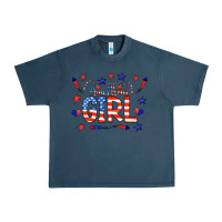 Midnight Navy all american girl doodle letters Urban Heavy Tee - CowCowDesign