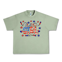 Oil Green all american girl doodle letters Urban Heavy Tee - CowCowDesign