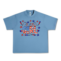 Pebble Blue all american girl doodle letters Urban Heavy Tee - CowCowDesign