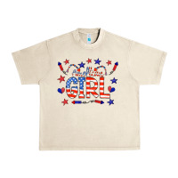 Sandshell all american girl doodle letters Urban Heavy Tee - CowCowDesign