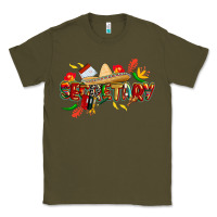 Army Green cinco de mayo secretary Classic Tee - CowGirlArtShop