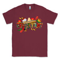 Burgundy cinco de mayo secretary Classic Tee - CowGirlArtShop
