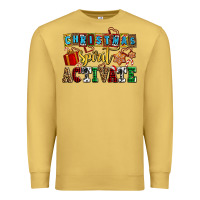 Antique Gold christmas spirit activate Premium Sweatshirt - AdoDesignShop
