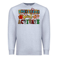 Heather Grey christmas spirit activate Premium Sweatshirt - AdoDesignShop