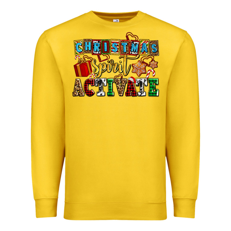 Christmas Spirit Activate Premium Sweatshirt by AdoDesignShop | Teevron