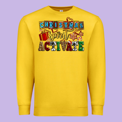 Christmas Spirit Activate Premium Sweatshirt Designed By Adodesignshop