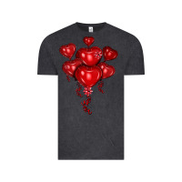 Vintage Black heart balloons olivia Vintage Tee - OliviaCreatesArt