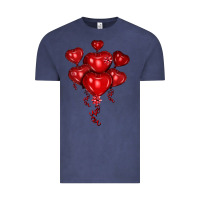 Vintage Denim heart balloons olivia Vintage Tee - OliviaCreatesArt