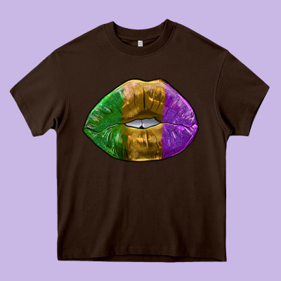 Mardi Gras Kiss Heavy Core Tee Designed By Ranaportraitstore