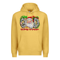 Antique Gold with god all things are possible santa Premium Hoodie - CowhideDigitalArt