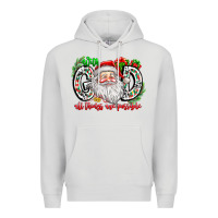 Dove Grey with god all things are possible santa Premium Hoodie - CowhideDigitalArt