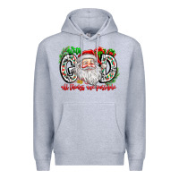 Heather Grey with god all things are possible santa Premium Hoodie - CowhideDigitalArt
