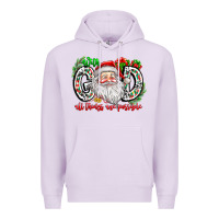 Lilac with god all things are possible santa Premium Hoodie - CowhideDigitalArt