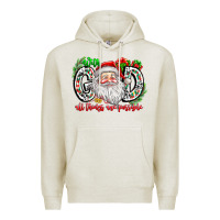 Oatmeal Heather with god all things are possible santa Premium Hoodie - CowhideDigitalArt