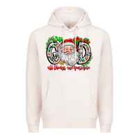 Pale Pink with god all things are possible santa Premium Hoodie - CowhideDigitalArt