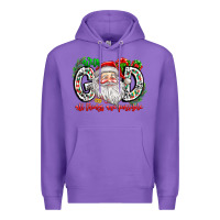 Purple with god all things are possible santa Premium Hoodie - CowhideDigitalArt