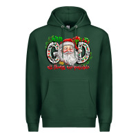 Sports Green with god all things are possible santa Premium Hoodie - CowhideDigitalArt