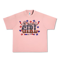 Salmon All American Girl Urban Heavy Tee - CowCowDesign