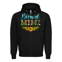 Black blessed mimi Zipper Hoodie - BarkalooDesign