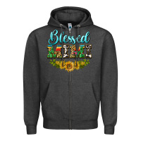 Charcoal Heather blessed mimi Zipper Hoodie - BarkalooDesign