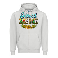 Dove Grey blessed mimi Zipper Hoodie - BarkalooDesign