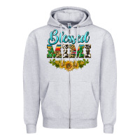 Heather Grey blessed mimi Zipper Hoodie - BarkalooDesign