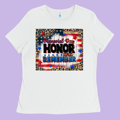 Memorial Day Honor And Remember Ladies Tee Designed By Cowgirlartshop
