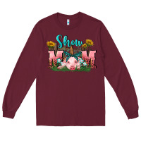 Burgundy Show mom pig Mother's Day Long Sleeve Tee - FaDigitalArtStudio
