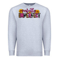 Heather Grey perfectly imperfect Premium Sweatshirt - AdoDesignShop
