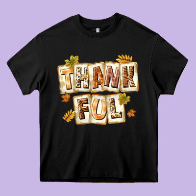Thankful With Plate Heavy Core Tee Designed By Texasbilliewilder