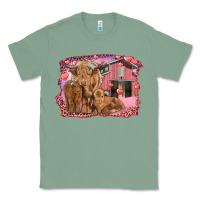 Sage Valentine's day mama cow and baby cows Classic Tee - RanaPortraitStore