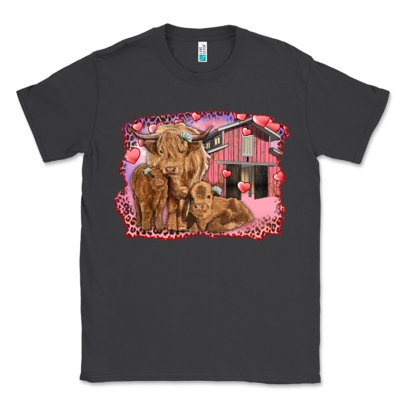 Valentine's Day Mama Cow And Baby Cows Classic Tee by RanaPortraitStore | Teevron
