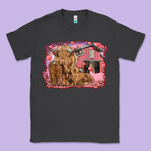 Valentine's Day Mama Cow And Baby Cows Classic Tee Designed By Ranaportraitstore