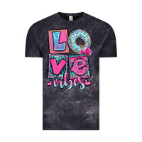 Cloud Black love vibes Vintage Tee - OliviaCreatesArt